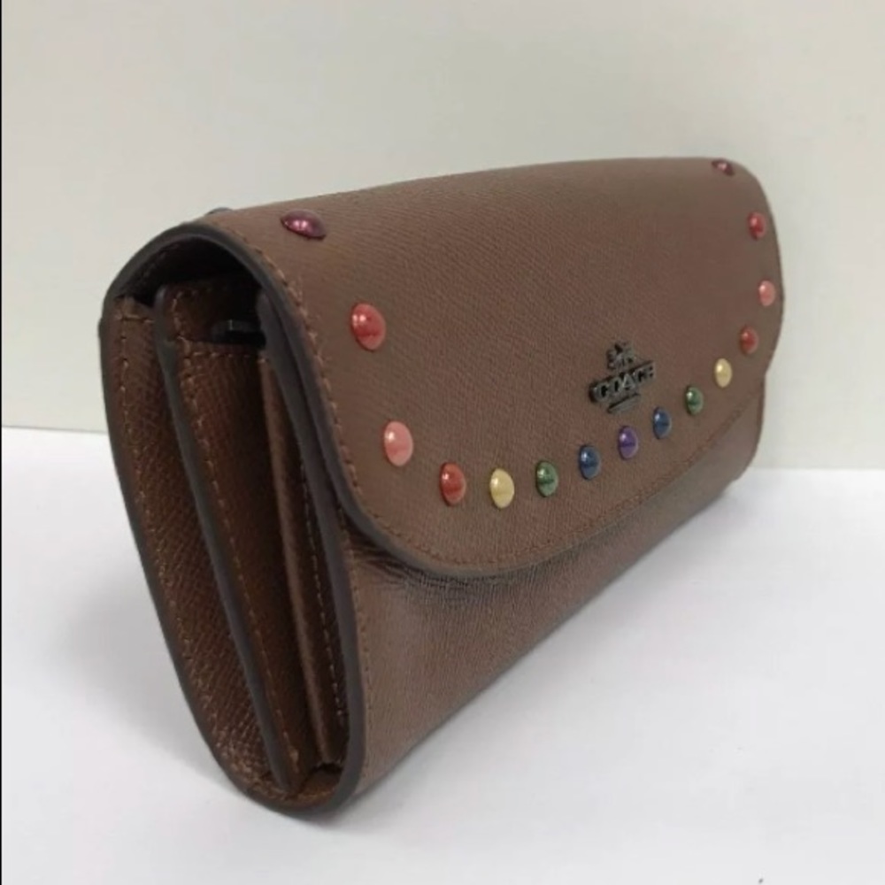 โ๏ธSOLDโ๏ธAuthentic Coach coated canvas slim wallet - Picture 5 of 8